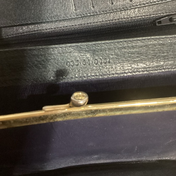 Vintage Gucci 035 64 0461 Micro GG Logo Canvas/ Leather Long Wallet - Picture 12 of 13